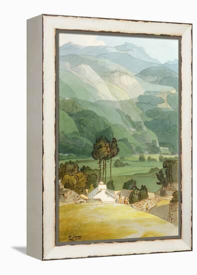 Ambleside, 1786 (W/C with Pen and Ink over Graphite on Laid Paper)-Francis Towne-Framed Premier Image Canvas