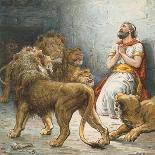 Daniel in the Lion's Den-Ambrose Dudley-Giclee Print