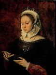 Young Woman Reading a Book of Hours-Ambrosius Benson-Giclee Print