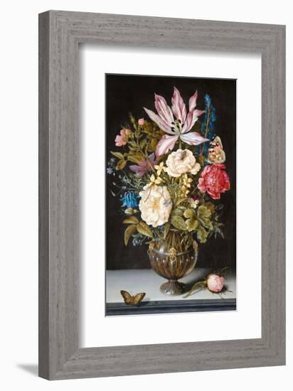 Ambrosius Bosschaert, Still-Life with Flowers-Dutch Florals-Framed Art Print