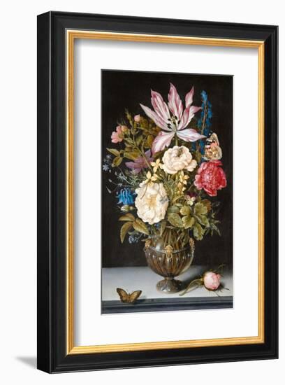 Ambrosius Bosschaert, Still-Life with Flowers-Dutch Florals-Framed Art Print