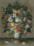Chinese Vase with Flowers, Shells and Insects-Ambrosius Bosschaert the Elder-Premier Image Canvas
