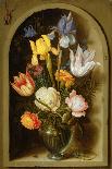 Still Life with Roses in a Berkemeijer Glass-Ambrosius The Elder Bosschaert-Giclee Print