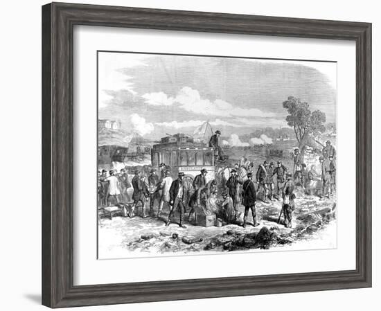 Ambulance Internationale Tending the Wounded; Franco-Prussian War-null-Framed Photographic Print