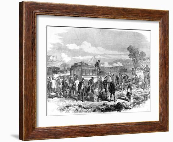 Ambulance Internationale Tending the Wounded; Franco-Prussian War-null-Framed Photographic Print