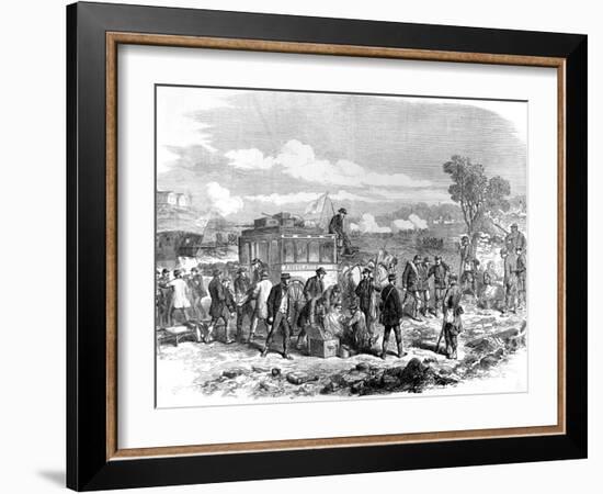 Ambulance Internationale Tending the Wounded; Franco-Prussian War-null-Framed Photographic Print