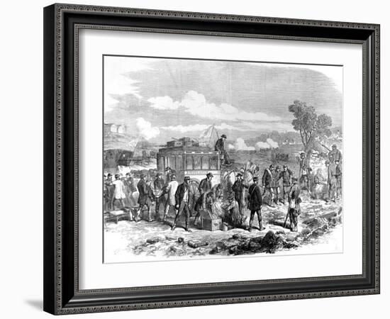 Ambulance Internationale Tending the Wounded; Franco-Prussian War-null-Framed Photographic Print