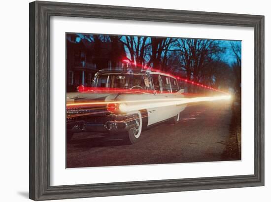 Ambulance with Light Effects, Retro-null-Framed Art Print