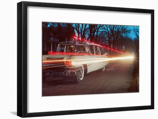 Ambulance with Light Effects, Retro-null-Framed Art Print