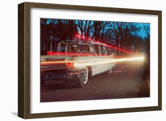 Ambulance with Light Effects, Retro-null-Framed Art Print