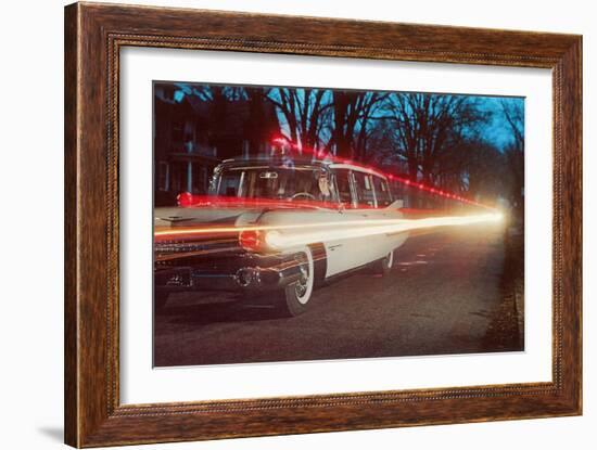 Ambulance with Light Effects, Retro-null-Framed Art Print