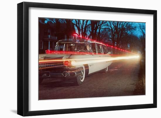 Ambulance with Light Effects, Retro-null-Framed Art Print