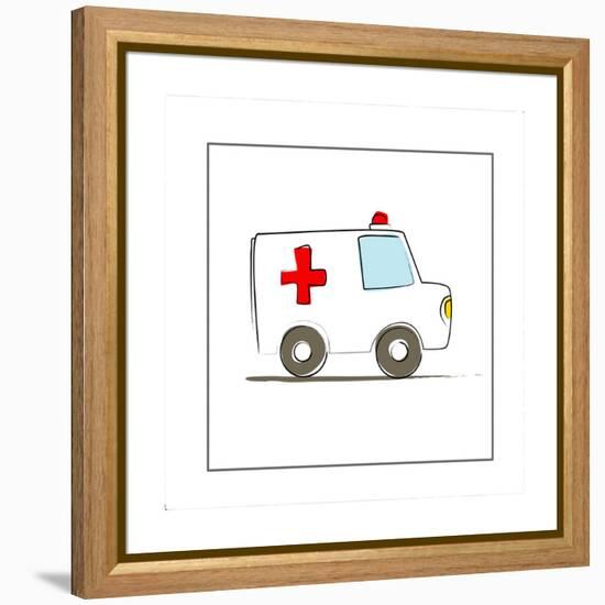 Ambulance-null-Framed Premier Image Canvas