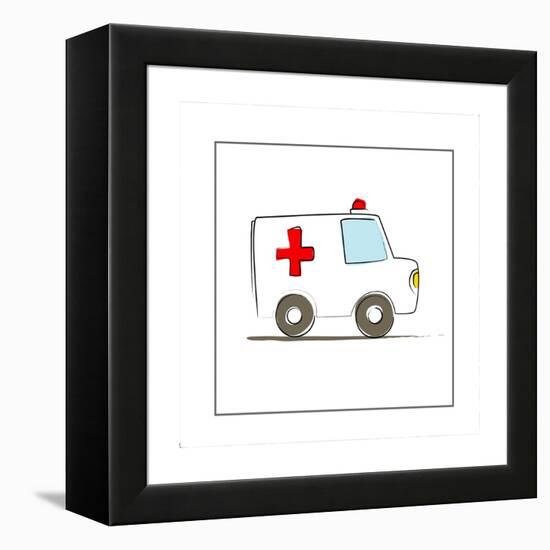 Ambulance-null-Framed Premier Image Canvas