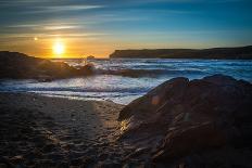 Setting Sun at Polzeath Beach, a Noted Surfers Beach in Cornwall, UK-Amd Images-Photographic Print