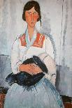 Portrait of Jeanne Hebuterne in a Large Hat-Amedeo Modigliani-Giclee Print