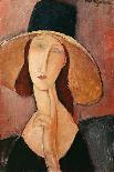 Portrait of a Woman (Jeanne Hébuterne) in Large Hat, c.1918-Amedeo Modigliani-Giclee Print