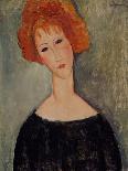 Portrait of Young Woman, c.1916-Amedeo Modigliani-Framed Textured Art