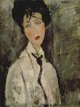 Redheaded Girl in Evening Dress, 1918 (Oil on Canvas)-Amedeo Modigliani-Giclee Print