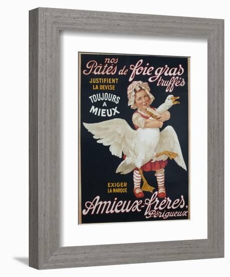 Ameiux Freres, Pates De Foie Gras, French Advertising Poster-null-Framed Giclee Print