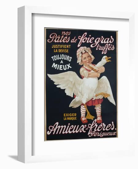 Ameiux Freres, Pates De Foie Gras, French Advertising Poster-null-Framed Giclee Print