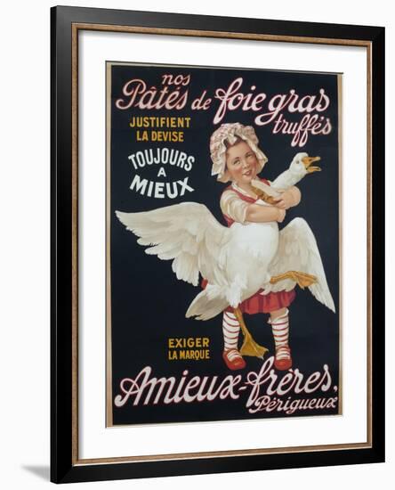 Ameiux Freres, Pates De Foie Gras, French Advertising Poster-null-Framed Giclee Print