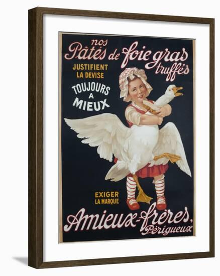 Ameiux Freres, Pates De Foie Gras, French Advertising Poster-null-Framed Giclee Print