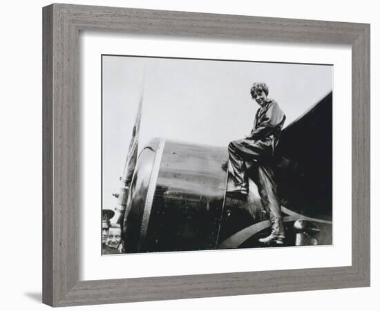 Amelia Earhart, 1932 (b/w photo)-American Photographer-Framed Photographic Print