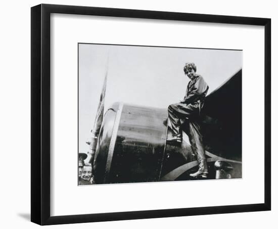 Amelia Earhart, 1932 (b/w photo)-American Photographer-Framed Photographic Print