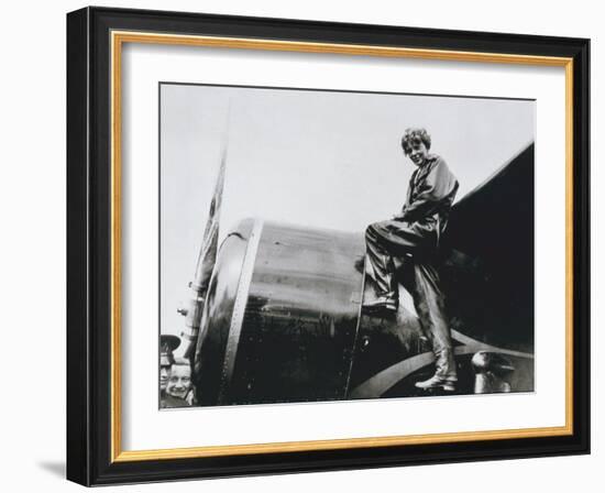 Amelia Earhart, 1932 (b/w photo)-American Photographer-Framed Photographic Print