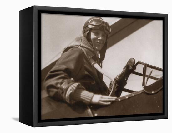 Amelia Earhart, American Aviatrix-Science Source-Framed Premier Image Canvas