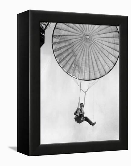 Amelia Earhart Helps Test a Commercial Parachute. June 2, 1935-null-Framed Stretched Canvas