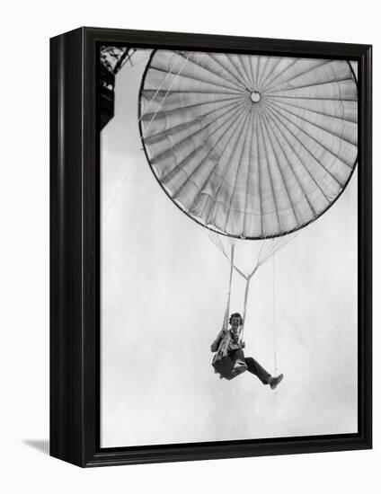 Amelia Earhart Helps Test a Commercial Parachute. June 2, 1935-null-Framed Stretched Canvas