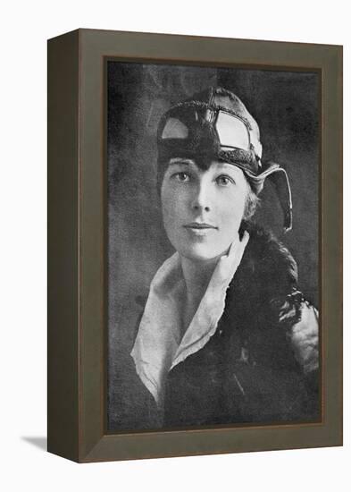 Amelia Earhart, US Aviation Pioneer-Science, Industry and Business Library-Framed Premier Image Canvas