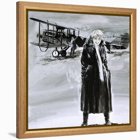 Amelia Earhart-Graham Coton-Framed Premier Image Canvas