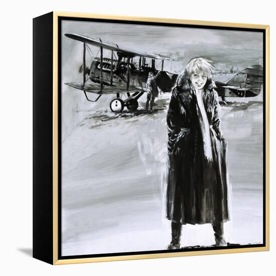Amelia Earhart-Graham Coton-Framed Premier Image Canvas