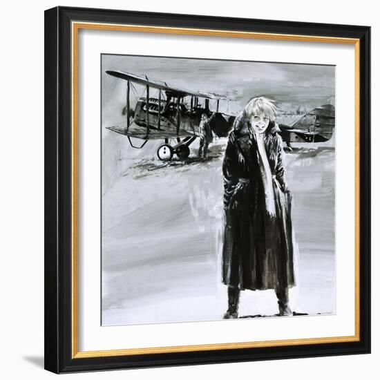 Amelia Earhart-Graham Coton-Framed Giclee Print