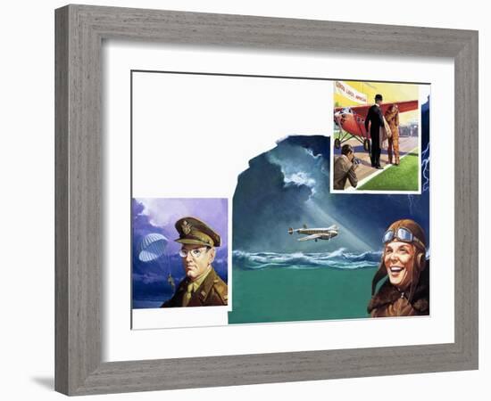 Amelia Earhart-Severino Baraldi-Framed Giclee Print