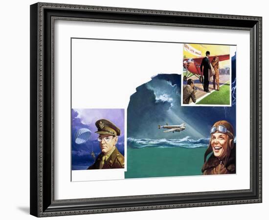 Amelia Earhart-Severino Baraldi-Framed Giclee Print