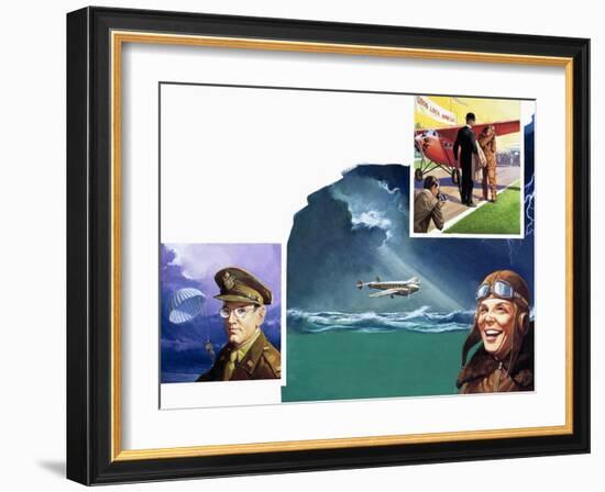 Amelia Earhart-Severino Baraldi-Framed Giclee Print