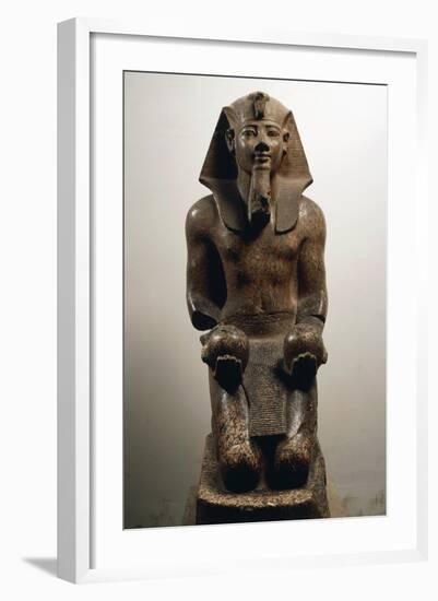 Amenhotep II on His Knees, in Act of Offering Globular-Shaped Wine Jars-null-Framed Giclee Print