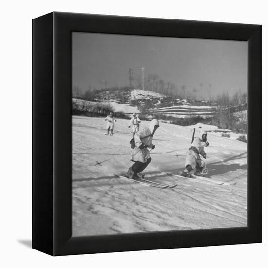Amer. 10th Mountain Div. Army Ski Patrol, on the Itallian Front in the Appennine Mountains-Margaret Bourke-White-Framed Premier Image Canvas