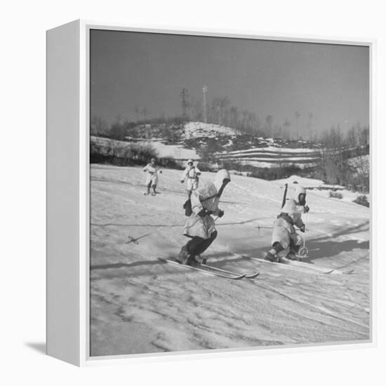 Amer. 10th Mountain Div. Army Ski Patrol, on the Itallian Front in the Appennine Mountains-Margaret Bourke-White-Framed Premier Image Canvas