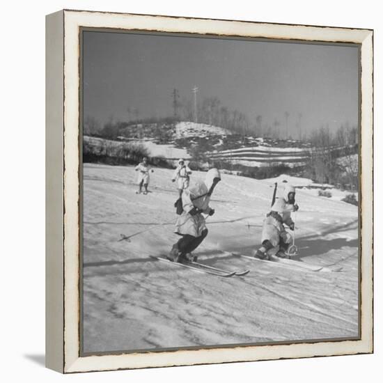 Amer. 10th Mountain Div. Army Ski Patrol, on the Itallian Front in the Appennine Mountains-Margaret Bourke-White-Framed Premier Image Canvas