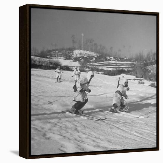 Amer. 10th Mountain Div. Army Ski Patrol, on the Itallian Front in the Appennine Mountains-Margaret Bourke-White-Framed Premier Image Canvas