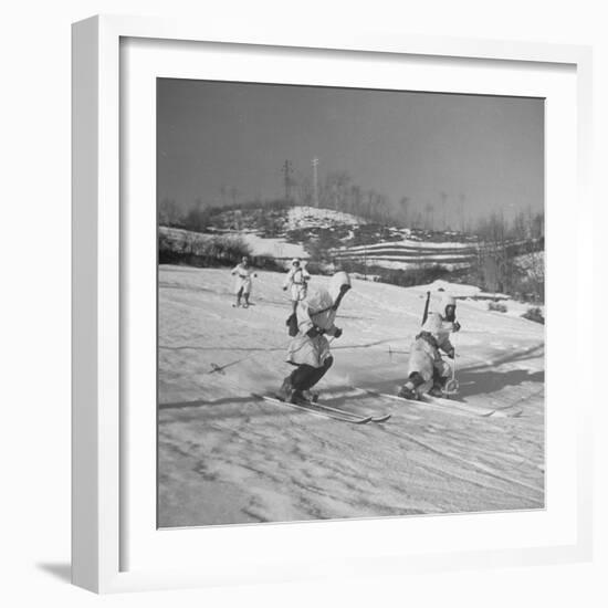 Amer. 10th Mountain Div. Army Ski Patrol, on the Itallian Front in the Appennine Mountains-Margaret Bourke-White-Framed Photographic Print