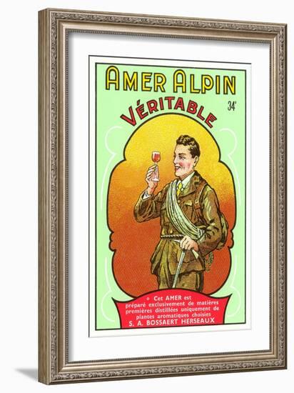 Amer Alpin Vertable Label-null-Framed Art Print