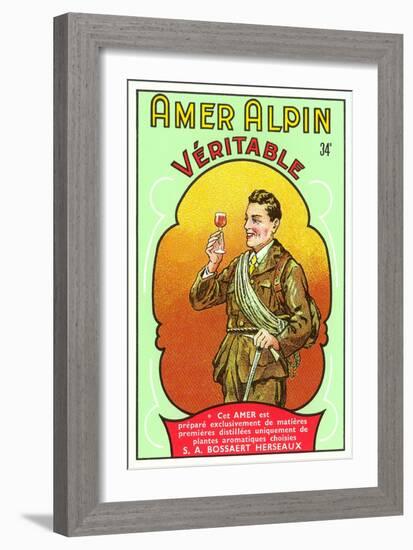 Amer Alpin Vertable Label-null-Framed Art Print