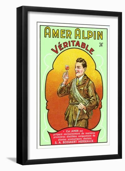 Amer Alpin Vertable Label-null-Framed Art Print