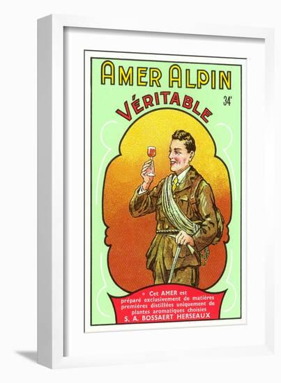 Amer Alpin Vertable Label-null-Framed Art Print